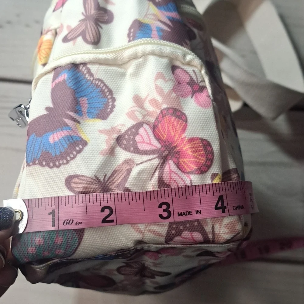 Multicolor Butterfly Purse Bag With Adjustable Strap